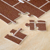 Een bakstenen muur - ik hou van je - voeg Jouw naa Legpuzzel (Zijkant)