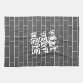 Een bakstenen muur - voeg je speciale tekst / meer theedoek (Horizontaal)