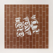 Een bakstenen muur - voeg uw speciale tekst/berich legpuzzel (Horizontaal)