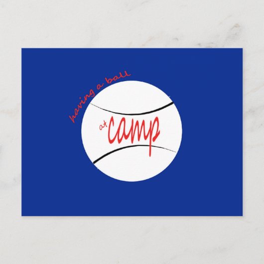 Een bal in Camp Briefkaart (Voorkant)