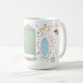 Een bal in de Crown Inn (White 15 oz) Mok (Voorkant rechts)