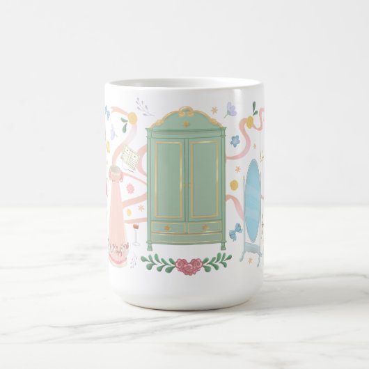 Een bal in de Crown Inn (White 15 oz) Mok (Center)