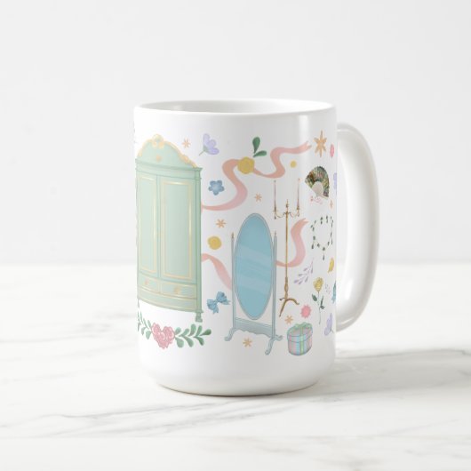 Een bal in de Crown Inn (White 15 oz) Mok (Voorkant rechts)