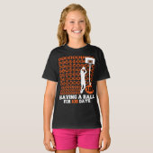 Een bal voor 100 dagen basketbal Milestone Te T-shirt (Voorkant volledig)