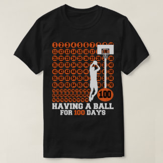Een bal voor 100 dagen basketbal Milestone Te T-shirt