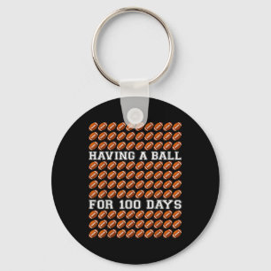 Een bal voor 100 dagen Football op school Sleutelhanger