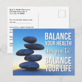 Een balans tussen uw gezondheids- en levenscyclush briefkaart