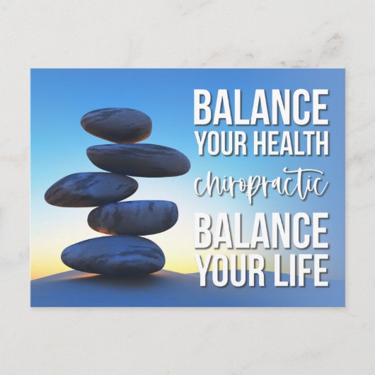 Een balans tussen uw gezondheids- en levenscyclush briefkaart (Voorkant)