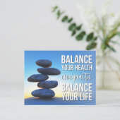 Een balans tussen uw gezondheids- en levenscyclush briefkaart (Staand voorkant)