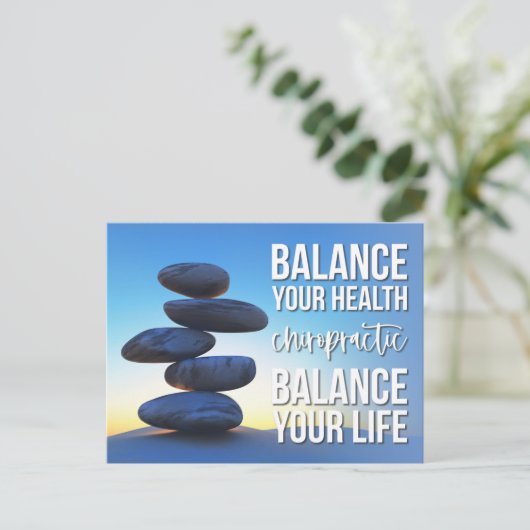 Een balans tussen uw gezondheids- en levenscyclush briefkaart (Staand voorkant)