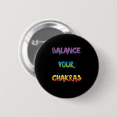 Een balans van je chakras Badge Ronde Button 5,7 Cm (Voorkant /achterkant)