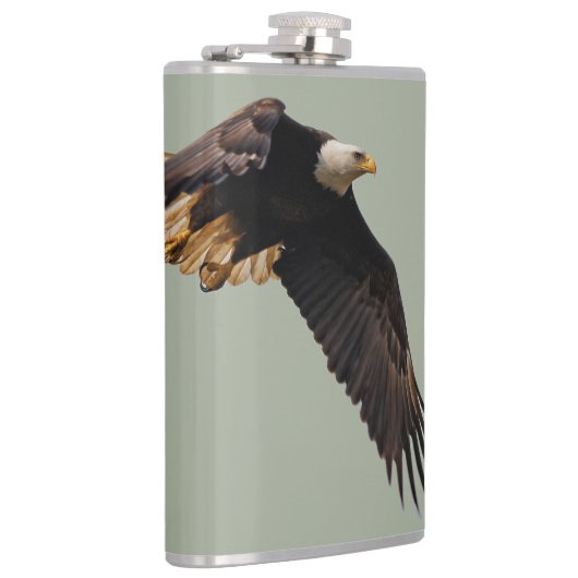 Een Bald Eagle neemt de hemel in Heupfles (Rechts)