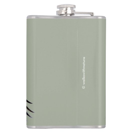 Een Bald Eagle neemt de hemel in Heupfles (Achterkant)