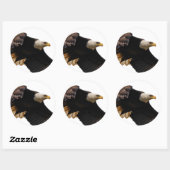 Een Bald Eagle neemt de hemel in Ronde Sticker (Vel)