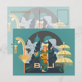 Een Balinese Meisjes Danser Briefkaart