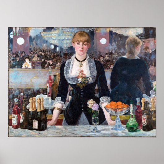 Een balk op de Folies-Bergere, Manet Poster (Voorkant)
