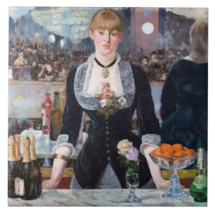 Een balk op de Folies-Bergere, Manet Tegeltje