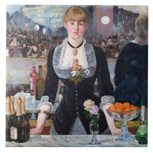 Een balk op de Folies-Bergere, Manet Tegeltje (Voorkant)