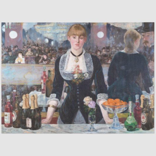 Een balk op de Folies-Bergere, Manet Tissuepapier (Voorkant)
