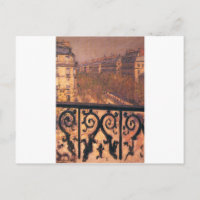 Een balkon in Parijs door Gustave Caillebotte