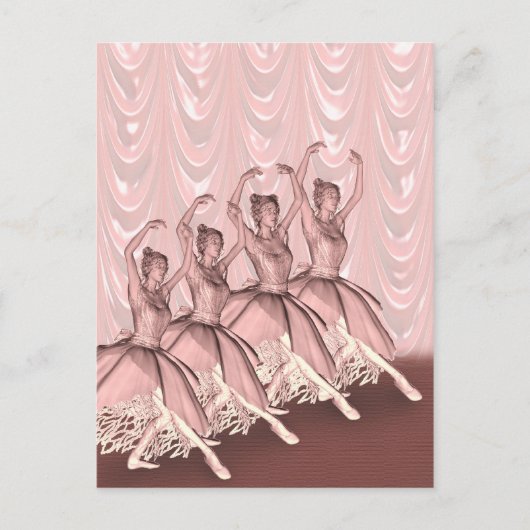 Een ballerinekaart briefkaart (Voorkant)