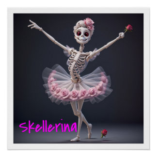 Een balletdansend skelet - Skellerina Perfect Poster
