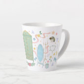 Een balletje in de Crown Inn Latte Mok (Rechterhoek)