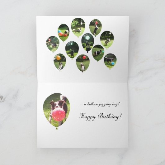 "Een ballonpoppendag!" Kaart (Binnen)