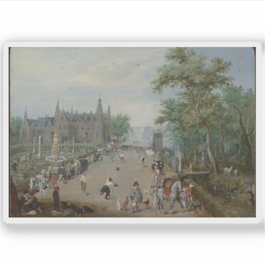 Een balspel voor een landelijk paleis sticker (Voorkant)