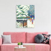 Een bamboe in de schrijn Fujishima Takeji Canvas Afdruk (Insitu (Woonkamer))