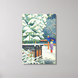 Een bamboe in de schrijn Fujishima Takeji Canvas Afdruk