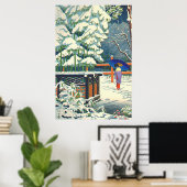 Een bamboe in de schrijn Fujishima Takeji Poster (Thuiskantoor)