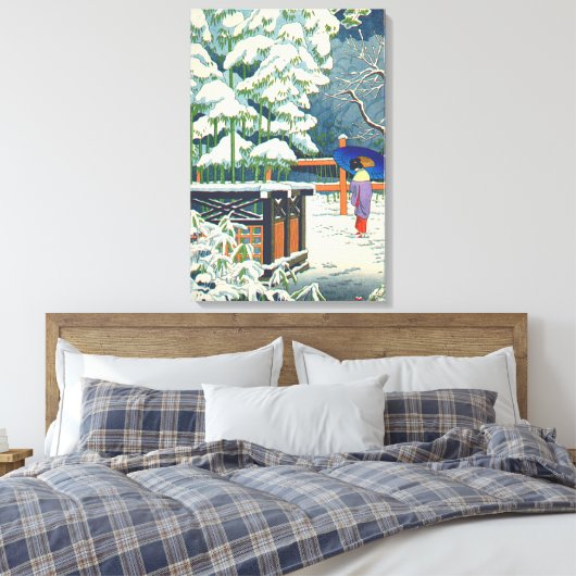 Een Bamboe in de Shrine Fujishima Takeji Canvas Afdruk (Insitu (Slaapkamer))