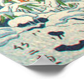 Een Bamboe in de Shrine Fujishima Takeji Poster (Hoek)