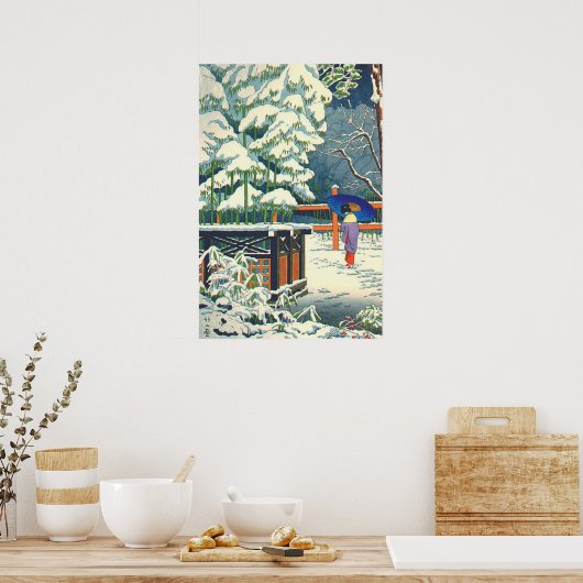 Een Bamboe in de Shrine Fujishima Takeji Poster (Keuken)