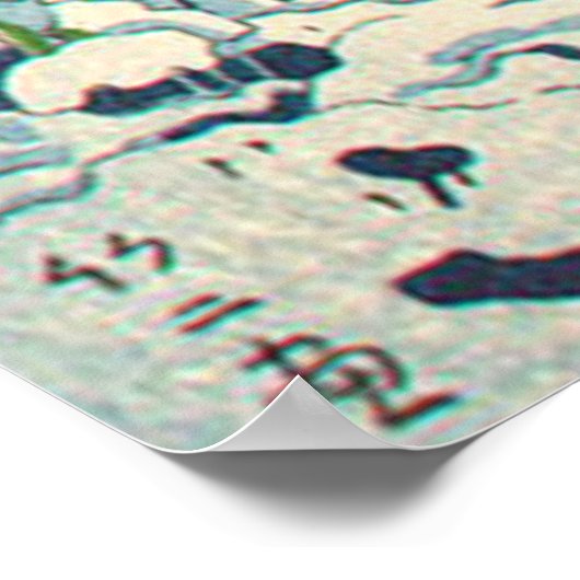 Een Bamboe in de Shrine Fujishima Takeji Poster (Hoek)