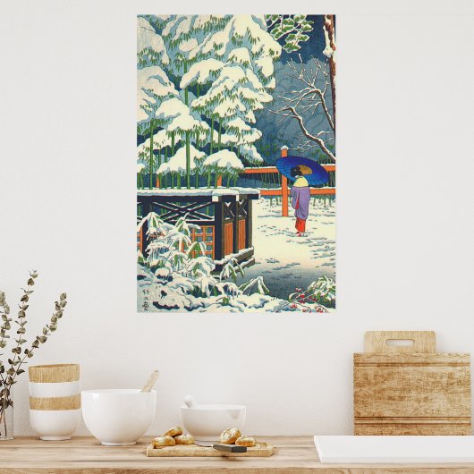 Een Bamboe in de Shrine Fujishima Takeji Poster (Keuken)