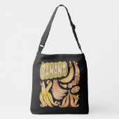 Een banaan / illustratie van banaan crossbody tas (Achterkant)
