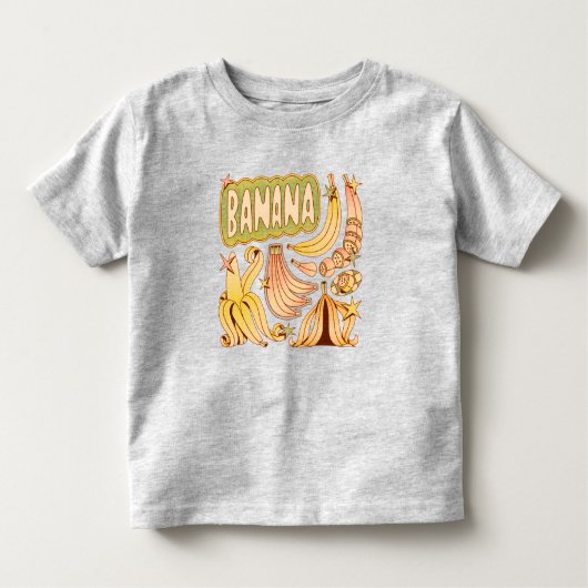 Een banaan / illustratie van banaan kinder shirts (Voorkant)