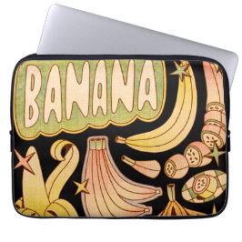 Een banaan / Illustratie van banaan Laptop Sleeve