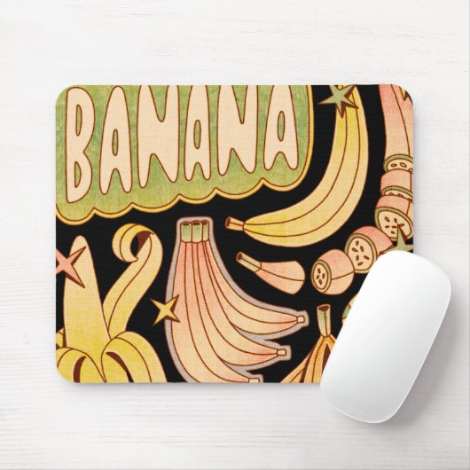 Een banaan / illustratie van banaan muismat (Met muis)