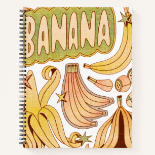 Een banaan / Illustratie van banaan Notitieboek