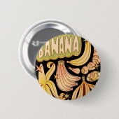 Een banaan / illustratie van banaan ronde button 5,7 cm (Voorkant /achterkant)
