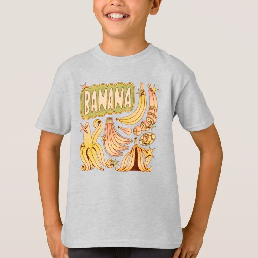Een banaan / illustratie van banaan t-shirt (Voorkant)