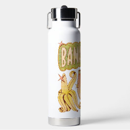 Een banaan / illustratie van banaan waterfles