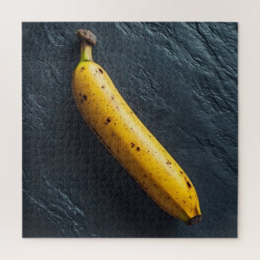 Een banaan op een donker oppervlak legpuzzel (Verticaal)