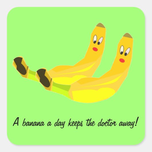 Een banaan per dag Sticker (Voorkant)