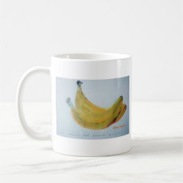 Eén banaan, twee bananen koffiemok