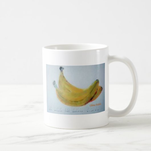 Eén banaan, twee bananen koffiemok (Rechts)