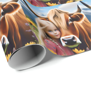 **"Een band van de Hooglanden: een kind en haar Ko Cadeaupapier